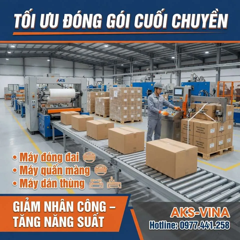 Tối ưu khu vực đóng gói cuối chuyền với giải pháp từ AKS-VINA