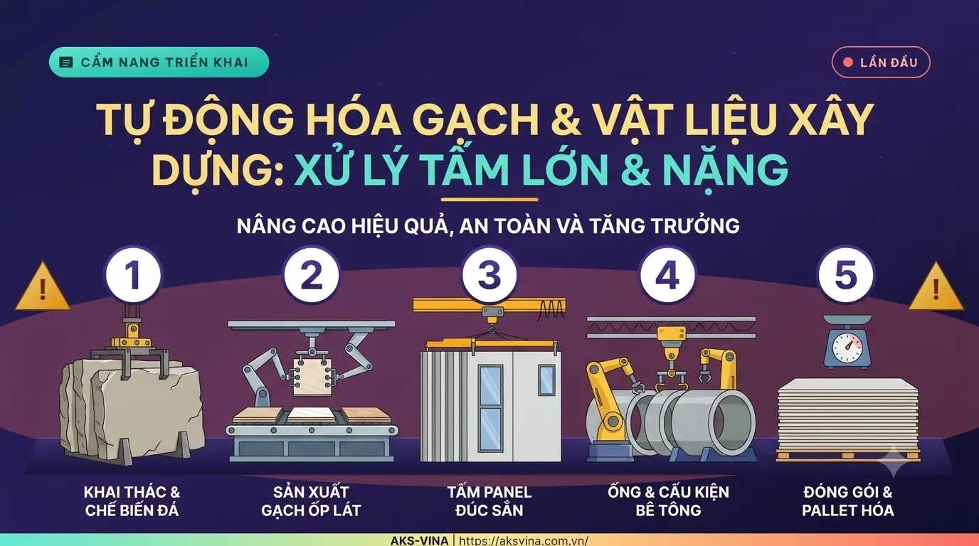 Tự động hóa ngành vật liệu xây dựng: sản phẩm nặng, kích thước lớn